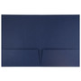 JAM Paper 2-Pocket Textured Linen Business Folders, Navy Blue, 50/Box (386LNAC)