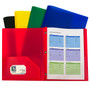 C-Line Heavyweight 2-Pocket Portfolio Folder with Fasteners, Assorted Colors, 10/Pack, 2 Packs/Bundle (CLI32960-2)