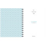 Kahootie Co Undated Monthly Calendar, 9" x 11.5", Teal and White (ITKCTW)