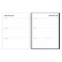 2024 Blue Sky Freya 8.5" x 11" Weekly & Monthly Planner, Plastic Cover, Black/White (146349)