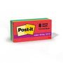 Post-it Super Sticky Notes, 2" x 2", Playful Primaries Collection, 90 Sheet/Pad, 8 Pads/Pack (6228SSAN)