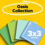 Post-it Recycled Super Sticky Notes, 3" x 3", Oasis Collection, 70 Sheet/Pad, 24 Pads/Pack (65424SSTCP)