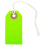 JAM Paper® Gift Tags with String, Tiny, 2 3/4 x 1 3/8, Neon Green, 10/Pack (91931047)