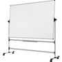 MasterVision Earth-it Silver Easy Clean Reversible Mobile Presentation Easel, Aluminum Frame, 4' x 6' (RQR0521)