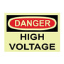 Glow Labels - Danger, High Voltage, 3X5, Adhesive Vinylglow, 5/Pk (65dd85a7e8837636b11ed09a_ud)