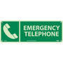 Notice Signs; Emergency Telephone, 5X14, Glow Rigid (65dd85b8e8837636b11ed16e_ud)