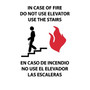 In Case Of Fire Do Not Use Elevator Use The Stairs (Graphic(, Bilingual, 14X10, Adhesive Glo Vinyl (65dd85b9e8837636b11ed175_ud)
