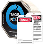 Accuform 6 1/4" x 3" Cardstock Tags By-The-Roll "DANGER(Blank)", Red/Black On White, 250/Roll (TAR423)