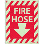 Notice Signs; Fire Hose (With Down Arrow), 12X9, Glow Rigid (65dd8617e8837636b11ed540_ud)