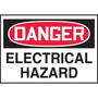Accuform 3 1/2" x 5" Adhesive Vinyl Safety Label "DANGER ELEC..", Red/Black On White, 5/Pack (LELC795VSP)
