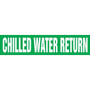 Accuform Self-Stick Pipe Marker, CHILLED WATER RETURN, 3/4" to 1-1/4", White/Green (RPK201SSA)