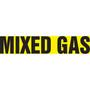 Accuform Self-Stick Pipe Marker, MIXED GAS, 1-1/2" to 2", Black/Yellow (RPK521SSB)
