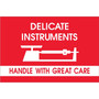 3 x 5"  Delicate Instruments Handle with Great Care Label (65dd866ae8837636b11ed88b_ud)