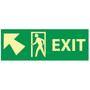 Exit (W/ Door And Left Up Arrow), 5X14, Adhesive Glow (65dd866fe8837636b11ed8b1_ud)