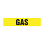 Accuform GAS Self Stick Stock Pipe Marker For 2 1/2" - 6"Dia. Pipe, Black/Yellow (RPK345SSD)