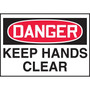Accuform 3 1/2" x 5" Adhesive Vinyl Safety Label "DANGER KEEP..", Red/Black On White, 5/Pack (LEQM279VSP)