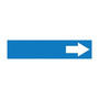 Accuform Short Arrow Symbol Snap Tite Stock Pipe Marker For 2 1/4" - 3"Dia. Pipe, White/Blue (RPK769STC)
