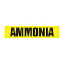 Accuform AMMONIA Self Stick Stock Pipe Marker For 3/4" - 1 1/4"Dia. Pipe, Black/Yellow (RPK137SSA)
