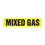 Accuform MIXED GAS Self Stick Stock Pipe Marker For 3/4" - 1 1/4"Dia. Pipe, Black/Yellow (RPK521SSA)