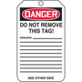 Accuform 5.75" x 3.25" PF-Cardstock Safety Tag "DANGER DO NOT OPERATE", Red/Black On White, 25/Pack (MDT189CTP)