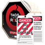 Accuform Tags By-The-Roll 6 1/4" x 3" Lockout Tag "DANGER..", Black/Red On White (TAR114)