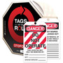 Accuform Tags By-The-Roll 6 1/4" x 3" Lockout Tag "DANGER..", Black/Red On White, 250/Roll (TAR125)