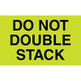 "Do Not Double Stack" Labels, Green/Black, 5" x 3", 500/Rl (65dd86ede8837636b11eda58_ud)