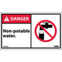 Danger Labels; Non-Potable Water (Graphic), 3" x 5", Adhesive Vinyl, 5/Pack (65dd86eee8837636b11eda62_ud)