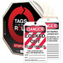Accuform Tags By-The-Roll 6 1/4" x 3" Lockout Tag "DANGER..OP", Black/Red On White, 250/Roll (TAR426)