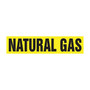 Accuform NATURAL GAS Self Stick Stock Pipe Marker For 2 1/2" - 6"Dia. Pipe, Black/Yellow (RPK523SSD)