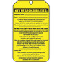 Accuform 5 3/4" x 3 1/4" PF-Cardstock Safety Tags "SCAFFOLD..", Black On Yellow, 25/Pack (TRS318CTP)