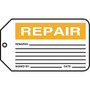 Accuform 5 3/4" x 3 1/4" PF-Cardstock Production Tags "REP..", Orange/Black On White, 25/Pack (MMT315CTP)