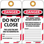 Lockout Lockout Tags, Do Not Close, 6X3, Unrippable Vinyl 10/Pack (65dd8756e8837636b11edbd4_ud)