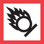 Tape Logic® Pictogram Labels, Flame Over Circle, 1" x 1", Black/Red/White, 500/Roll (DL4146)