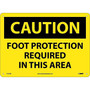Caution, Foot Protection Required In This Area, 10X14, .040 Aluminum (65dd8824e8837636b11ede62_ud)