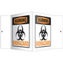 Accuform Warning Biohazard Projection Sign, Black/Orange/White, 6"H x 5"W (PSP662)