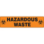 Accuform Slip-Gard HAZARDOUS WASTE Border Floor Sign, Black/Orange, 6"H x 24"W (PSR288)