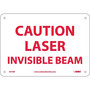 Caution Signs; Caution Laser Invisible Beam, 7X10, Rigid Plastic (65dd8874e8837636b11edf6e_ud)
