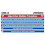 National Marker Wall Sign, "COVID-19 Protect Yourself," Aluminum, 4' x 8', Blue/Red/White (M6148ACP)