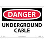 Danger, Underground Cable, 10X14, .040 Aluminum (65dd88e5e8837636b11ee0f3_ud)