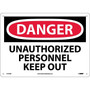 Unauthorized Personnel Keep Out, 10X14, .040 Aluminum, Danger Sign (65dd88e6e8837636b11ee0fa_ud)