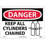 Danger Signs; Keep All Cylinders Chained, Graphic, 10X14, .040 Aluminum (65dd8940e8837636b11ee1f4_ud)