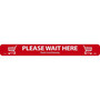 National Marker Temp-Step™ Floor Decal, "Please Wait Here," 2.25" x 20", Red/White, 10 (WFS80A10)