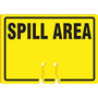 Accuform Traffic Cone Top Warning Sign, SPILL AREA, 10" x 14", Plastic (FBC727)