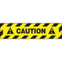 Accuform Slip-Gard CAUTION Border Floor Sign, Black/Yellow, 6"H x 24"W (PSR284)