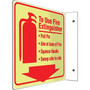 Accuform To Use Fire Extinguisher Projection Sign, Red, 8"H x 8"W (PSP460)