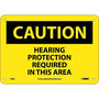 Hearing Proteection Required In This Area, 7X10, .040 Aluminum, Caution Sign (65dd89bde8837636b11ee39d_ud)