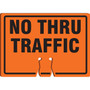 Accuform Traffic Cone Top Warning Sign, NO THRU TRAFFIC, 10" x 14", Plastic (FBC732)