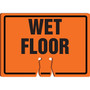Accuform Traffic Cone Top Warning Sign, WET FLOOR, 10" x 14", Plastic (FBC760)