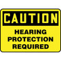 Accuform Safety Sign, CAUTION HEARING PROTECTION REQUIRED, 10" x 14", Aluminum (MPPA630VA)